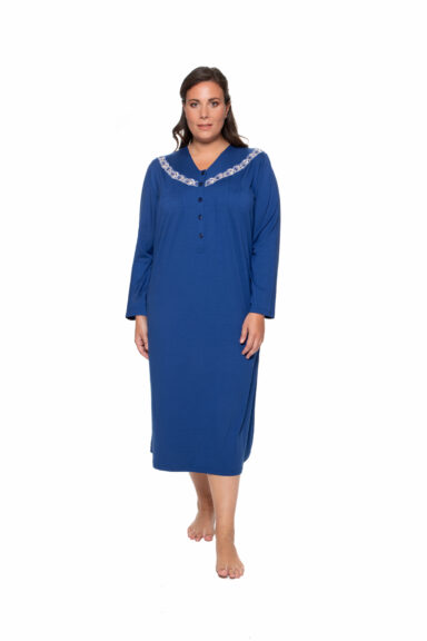 EIBAR CAMICIA DA NOTTE CON PIZZO - immagine 1