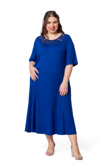 MOLLY ABITO CON  SCOLLO IN PIZZO MACRAME'