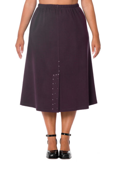 PIPER GONNA IN PUNTO MILANO CON SPACCO CENTRALE E CABOCHON APPLICATI