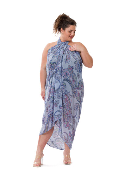 SAMARINA PAREO COPRICOSTUME IN CHIFFON DI VISCOSA