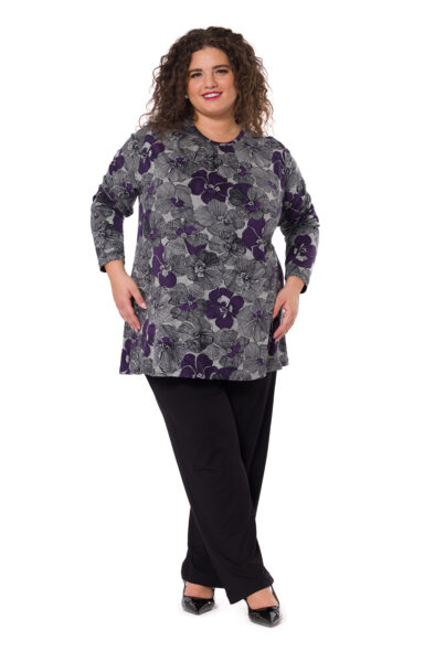 META MAGLIA IN JERSEY DI VISCOSA CON PIEGOLINE