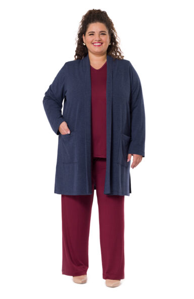 NEA CARDIGAN CON TASCHE E SPACCHI IN MAGLIA INVERNALE - immagine 1