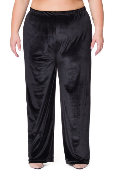 MARMORA - PANTALONE PALAZZO IN CINIGLIA CON ELASTICO IN VITA
